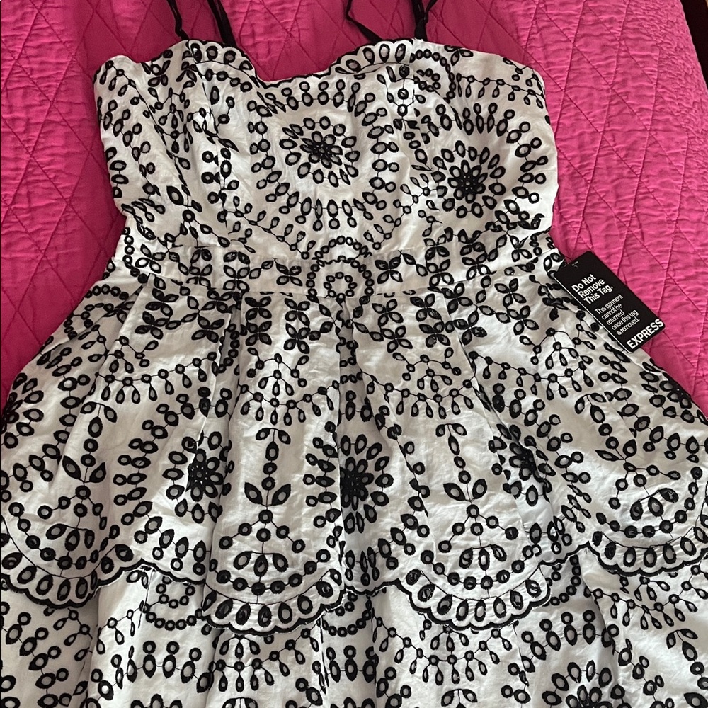 Express Black and White Formal Kids Dress